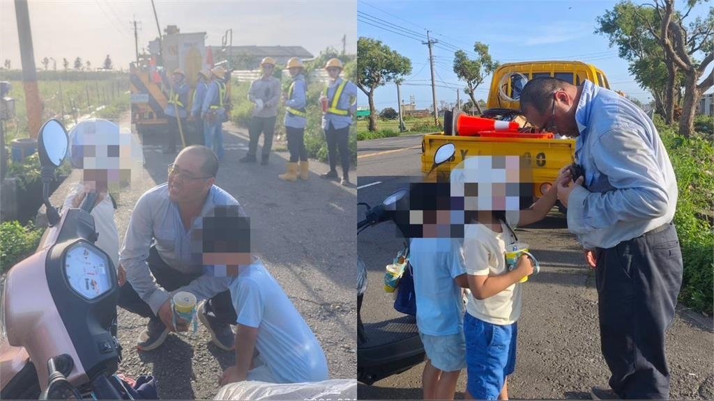 搶修7天沒回家！台電爸爸「施工現場重逢兒子」感人畫面曝...網一看哭了