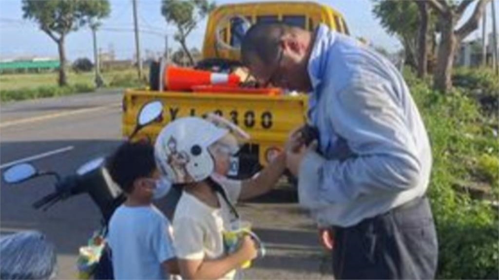 7天沒見孩！台電爸爸搶修電力　孩衝現場探班　加油打氣