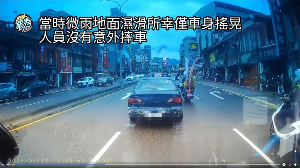 惡意逼車? 罷免李彥秀志工掃街遭逼車險失控摔車