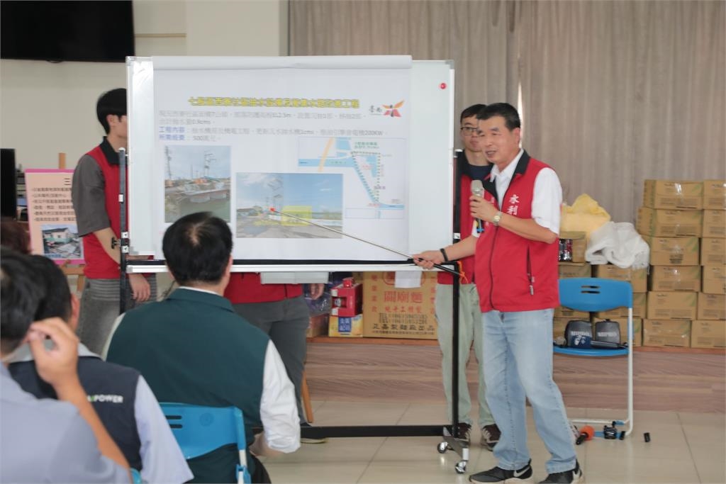 重建七股防線,黃偉哲請求卓榮泰支持復育沙洲與排水整治