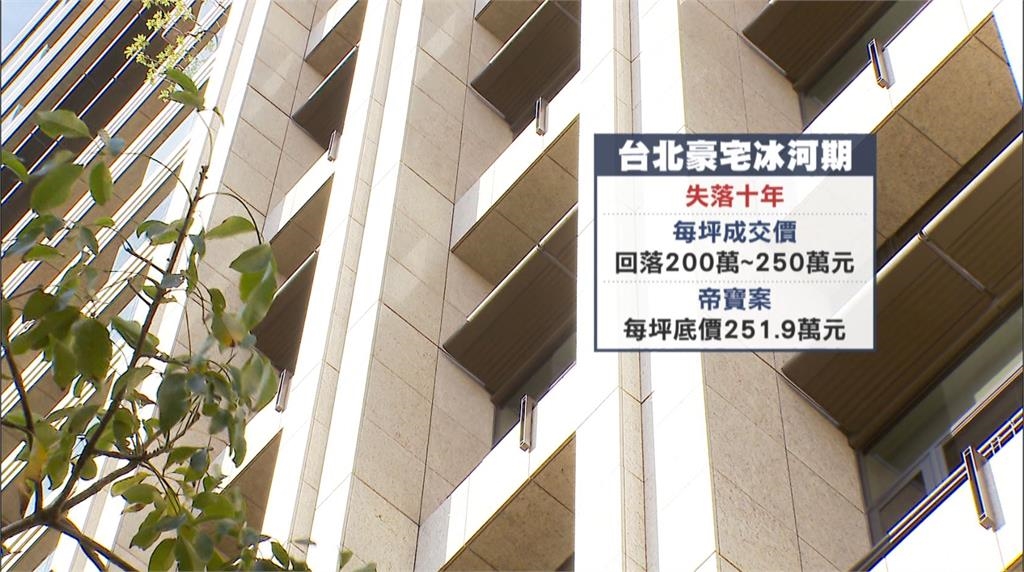 台北知名豪宅乏人問津! 帝寶300坪房標售8年再降9000多萬