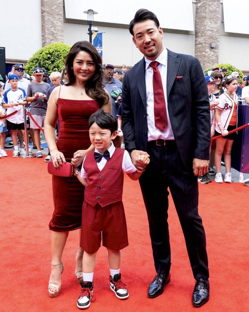 MLB(影)/超正!菊池雄星前主播老婆深津瑠美 紅色禮服現身驚豔四座