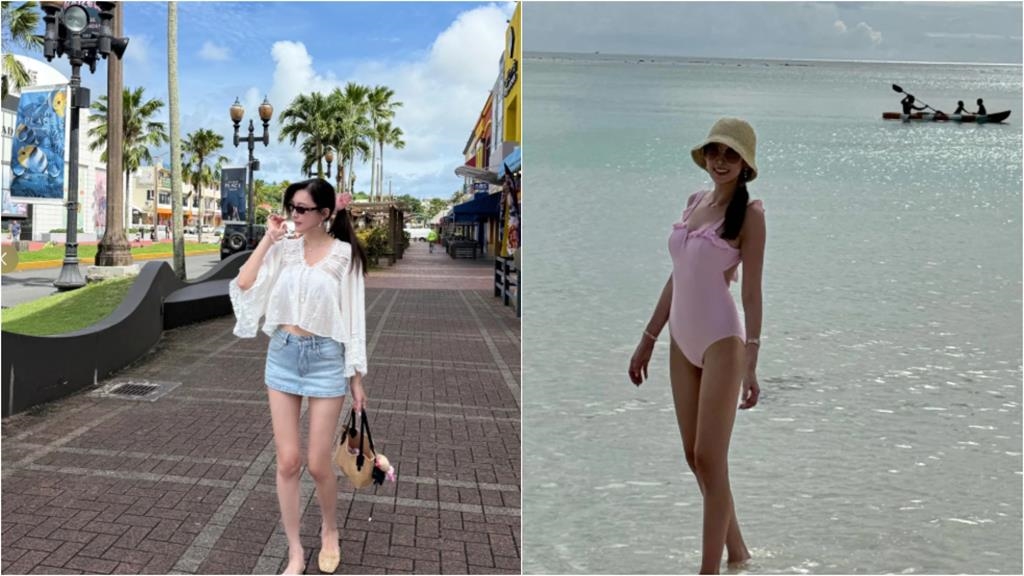 年過半百林志穎「小9歲嬌妻」解鎖海島辣照!臉蛋失真「猛烈變形」全被拍