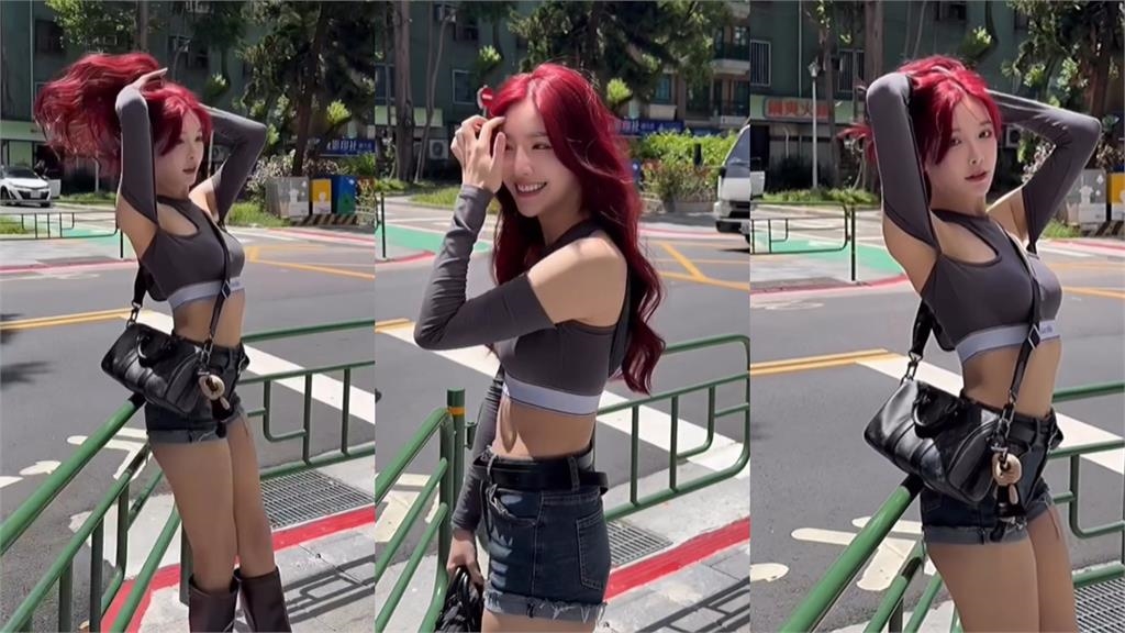 師大夜市驚見「紅髮中空裝」辣妹!啦啦隊新有菜一轉身「蜜桃掉出」42萬粉暴動