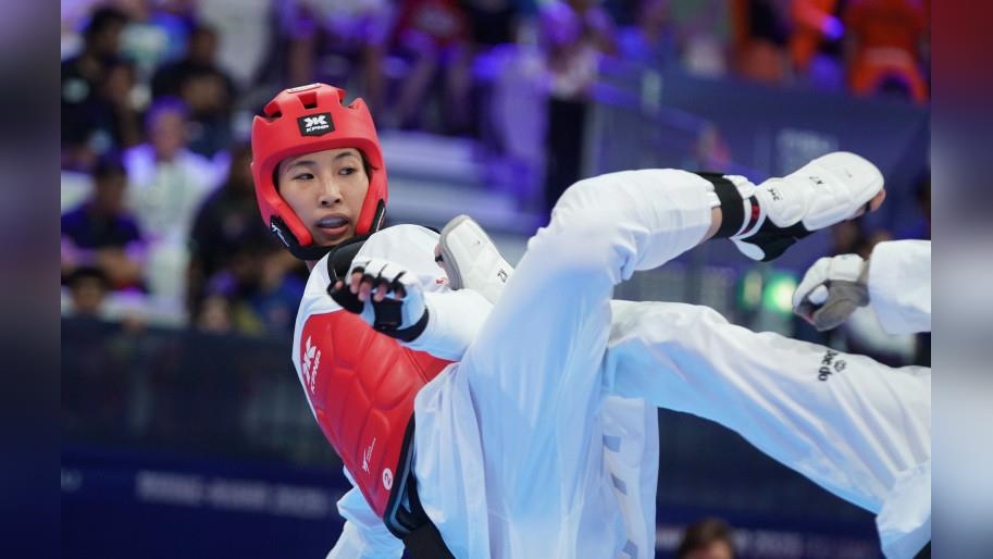 世大運／冠軍戰不敵南韓對手！台灣跆拳道女將黃映瑄連兩屆奪銀牌