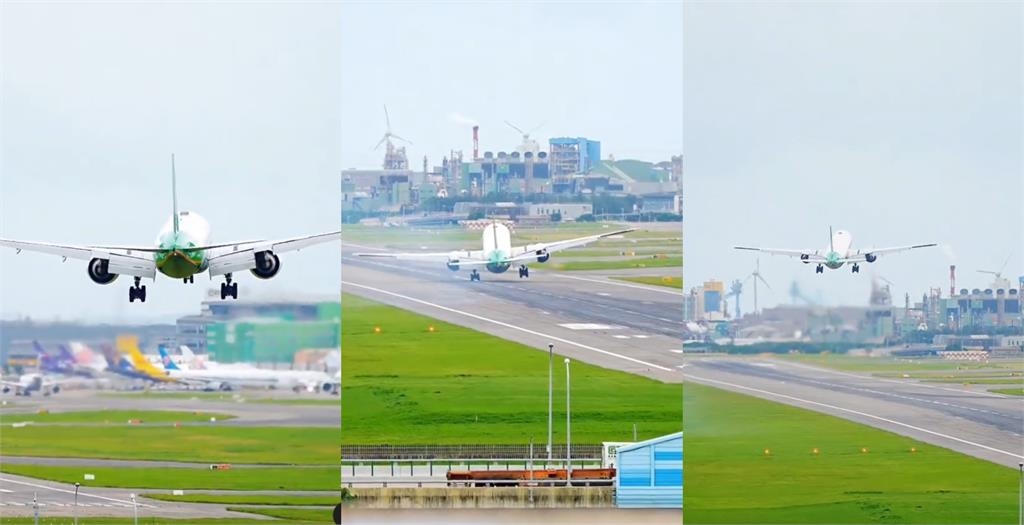 薇帕強風猛搧!波音777客機降落桃機「搖晃磨地側滑」驚險片爆傳…乘客:嚇到瘋