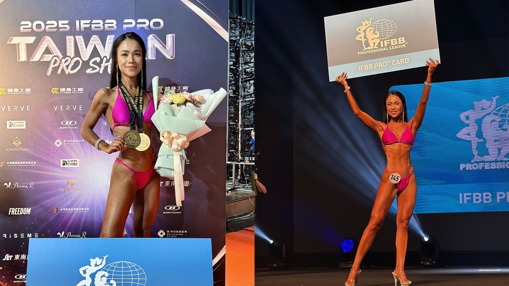 演藝圈第一人！林芯儀健美再創紀錄 勇奪職業卡「總冠軍」後台爆哭：差點不能呼吸