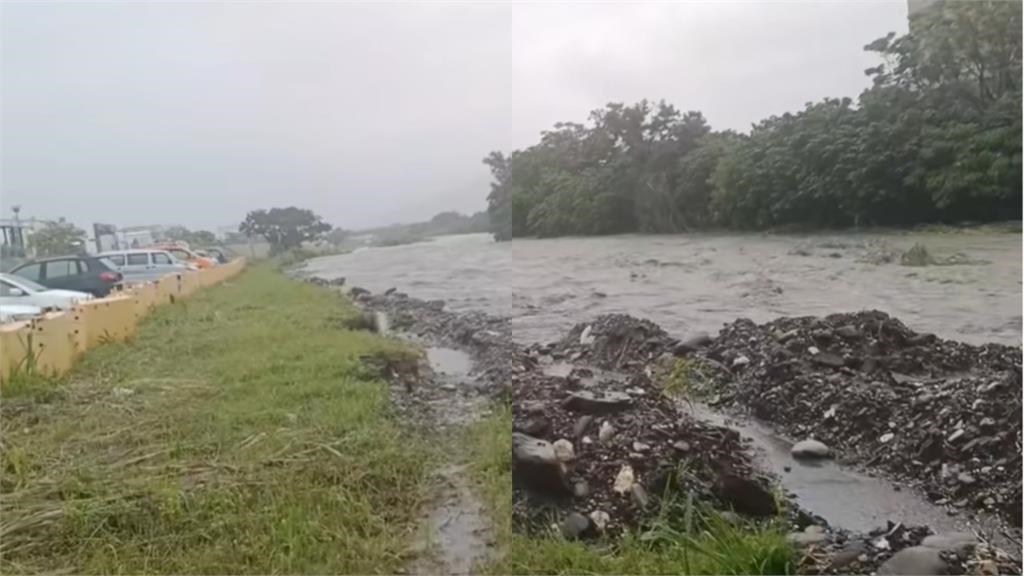 颱風低壓帶接力狂炸台東「紅到紫爆」 豪雨猛灌太平溪暴漲嚇壞網:快潰堤!