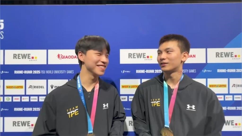 世大運(影)／扳倒「萬里長城」粉碎中國連霸夢！台灣桌球男團奪金「爽到升天」