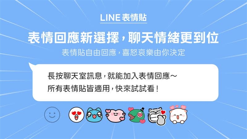 已讀不尷尬LINE「表情回應功能」進化 限量「天選之人」搶先用!