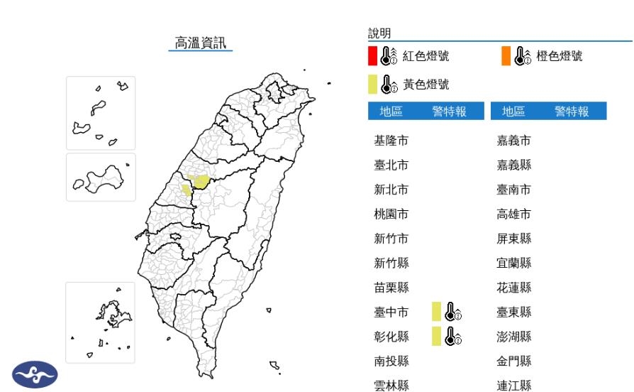 快新聞／熱爆！颱風外圍環流沉降發威　2縣市狂響高溫燈號　