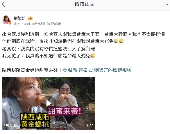 劉樂妍遭中國人狂問「何為大罷免」！親吐「101字心聲」認：真的不了解台灣