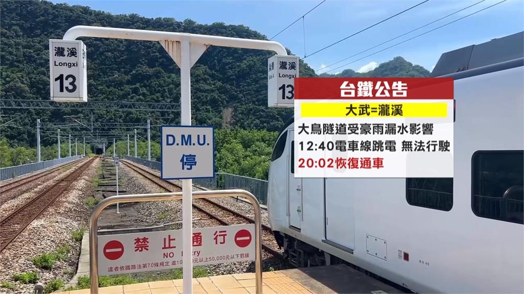 南迴大武至瀧溪站完成搶修 20:02終於通車