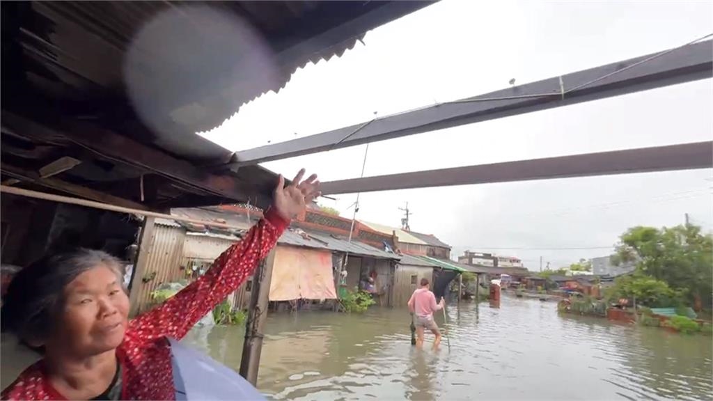 雲林水林鄉大雨狂轟！　松北村三合院變「水上人家」