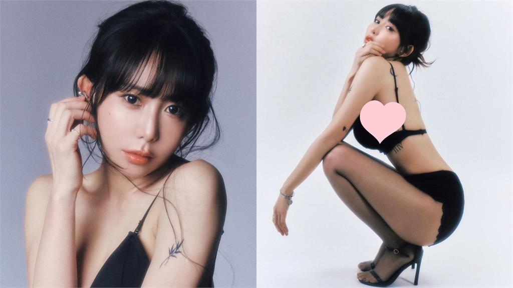 梓梓曬「黑絲中空照」15字羞喊：絕對是最愛！大尺度脫了辣翻全網