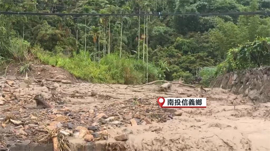 暴雨!南投驚現「泥漿瀑布」 日月潭旁「頭社盆地」淹水