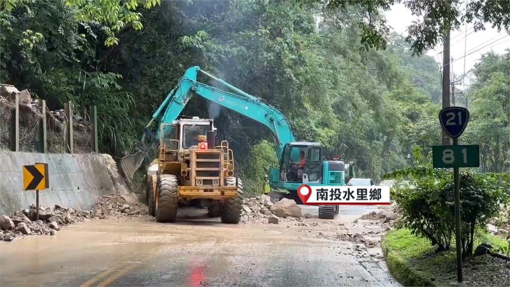 暴雨!南投驚現「泥漿瀑布」 日月潭旁「頭社盆地」淹水