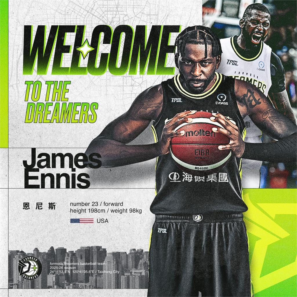 籃球／夢想家簽下新洋將恩尼斯！超過400場NBA資歷助陣戰力大升級