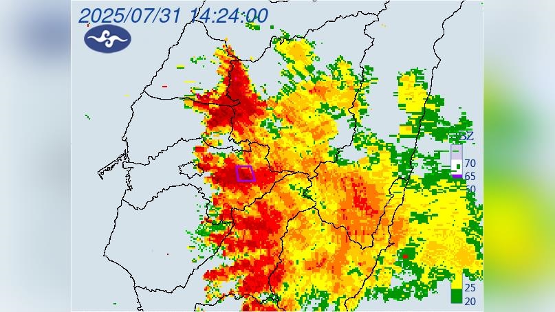 雨彈狂炸嘉義縣　氣象署指「這3鄉」大雷雨下到16時