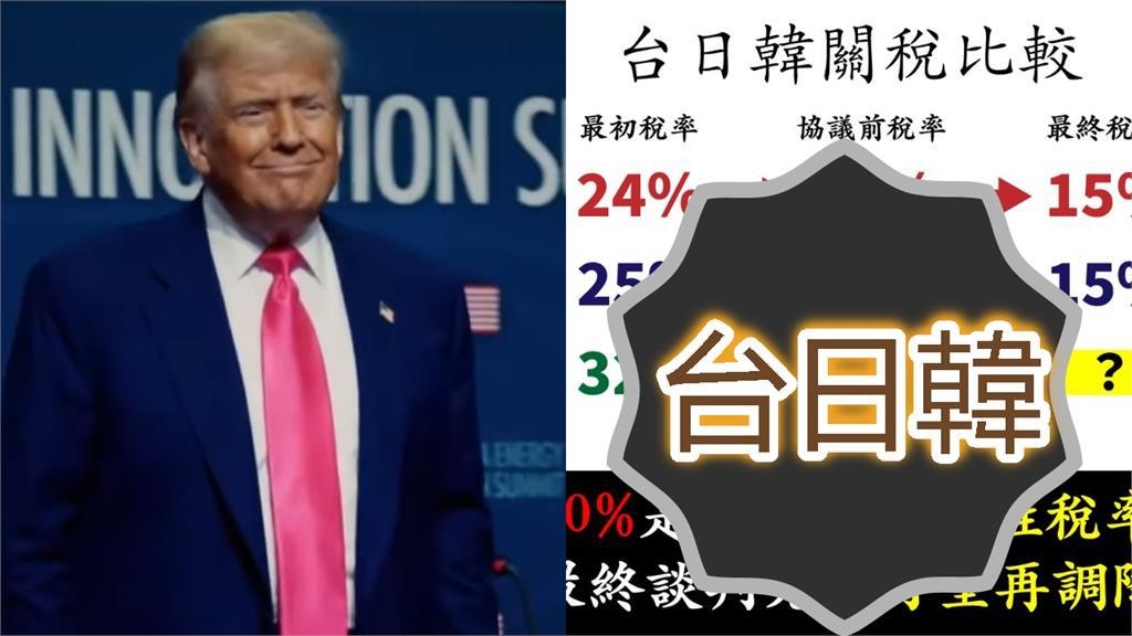 1圖秒看台日韓關稅變化!台灣大超車「沒簽協議就降到20%」網驚:很強了 1圖秒看台日韓關稅變化!台灣大超車「沒簽協議就降到20%」網驚:很強了