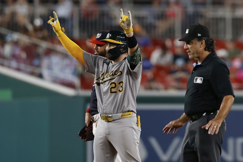 MLB(影)／運動家捕手首度扛第一棒就一鳴驚人　演出單場3響砲創歷史