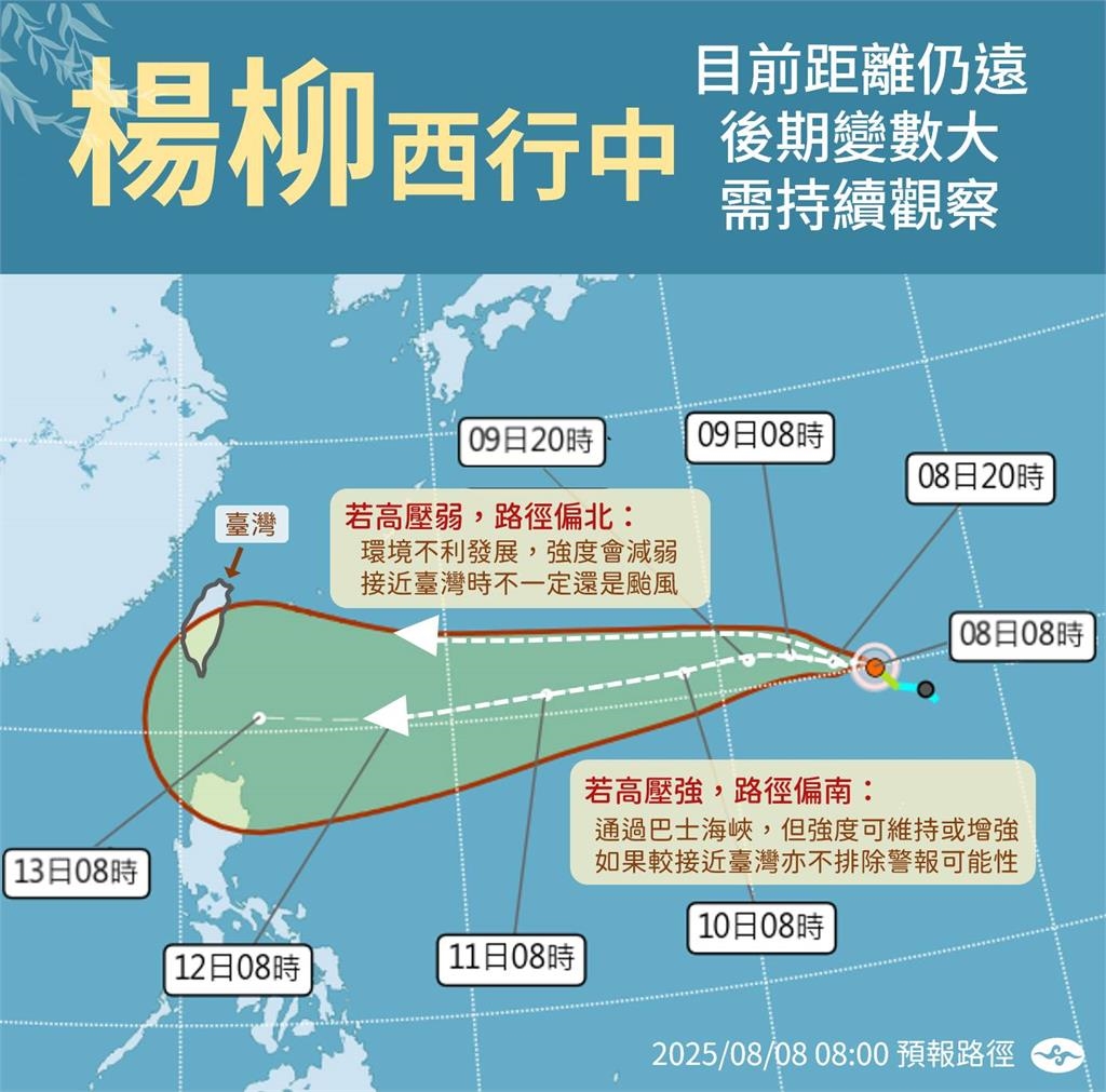 楊柳颱風「增強中」恐影響台灣？2天後迎「關鍵1役」專家：看能否撐過去