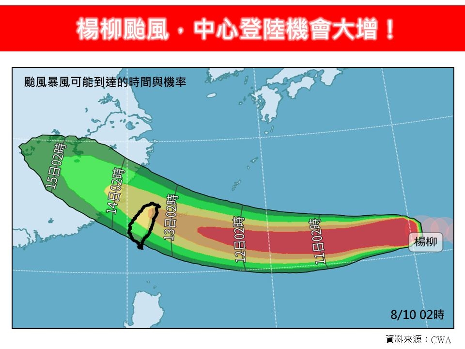 楊柳「小鋼炮」登陸機會增!專家估從「1地區」撲進恐海陸警雙發