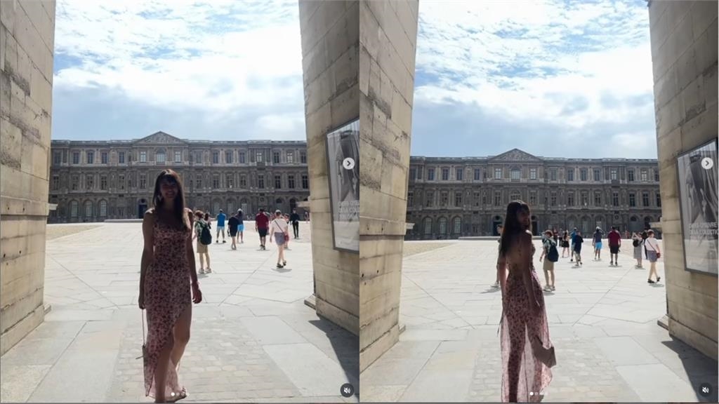 香港女星「巴黎大解放」激辣透視裙曝光　「前V後U開高衩」喝咖啡險掉出！