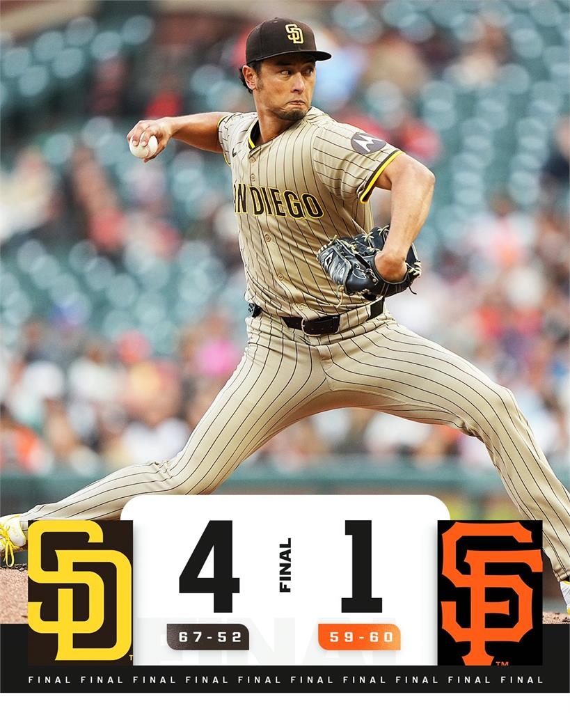 MLB(影)/混血王子達比修依舊神勇!帶領教士擊敗巨人只落後道奇一場勝差