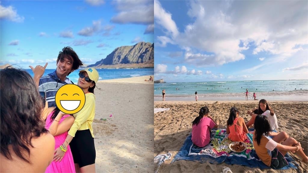 賈靜雯全家夏威夷度假曬女兒長腿照！驚見咘咘、波妞「快比媽媽高」