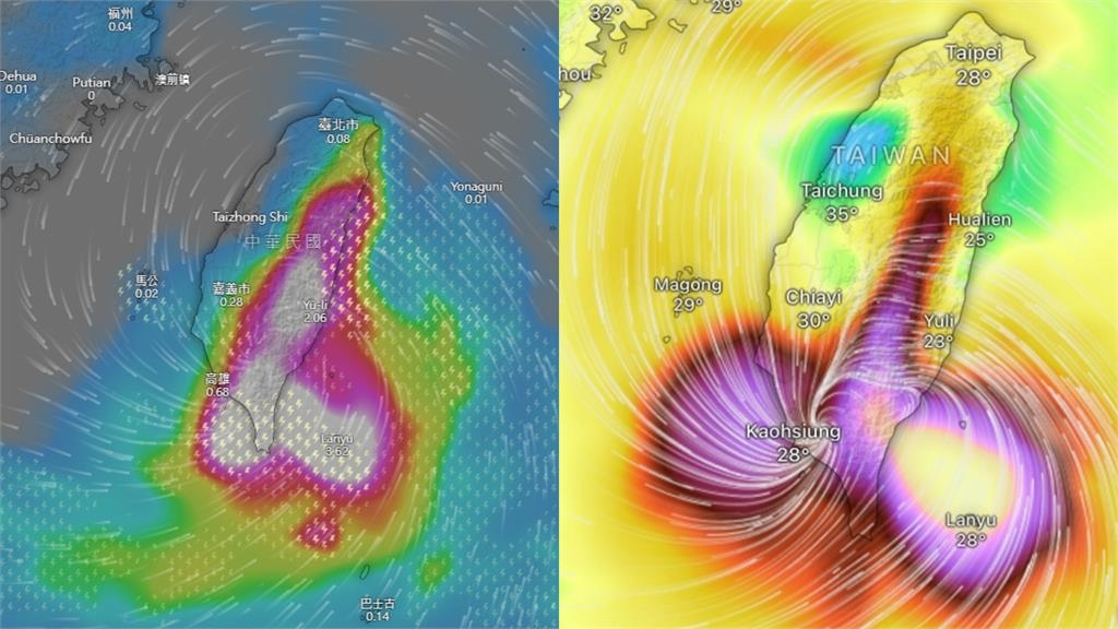 中颱楊柳「快速猛衝」台灣!網驚見衛星雲圖「超害羞形狀」歪樓:有幾級