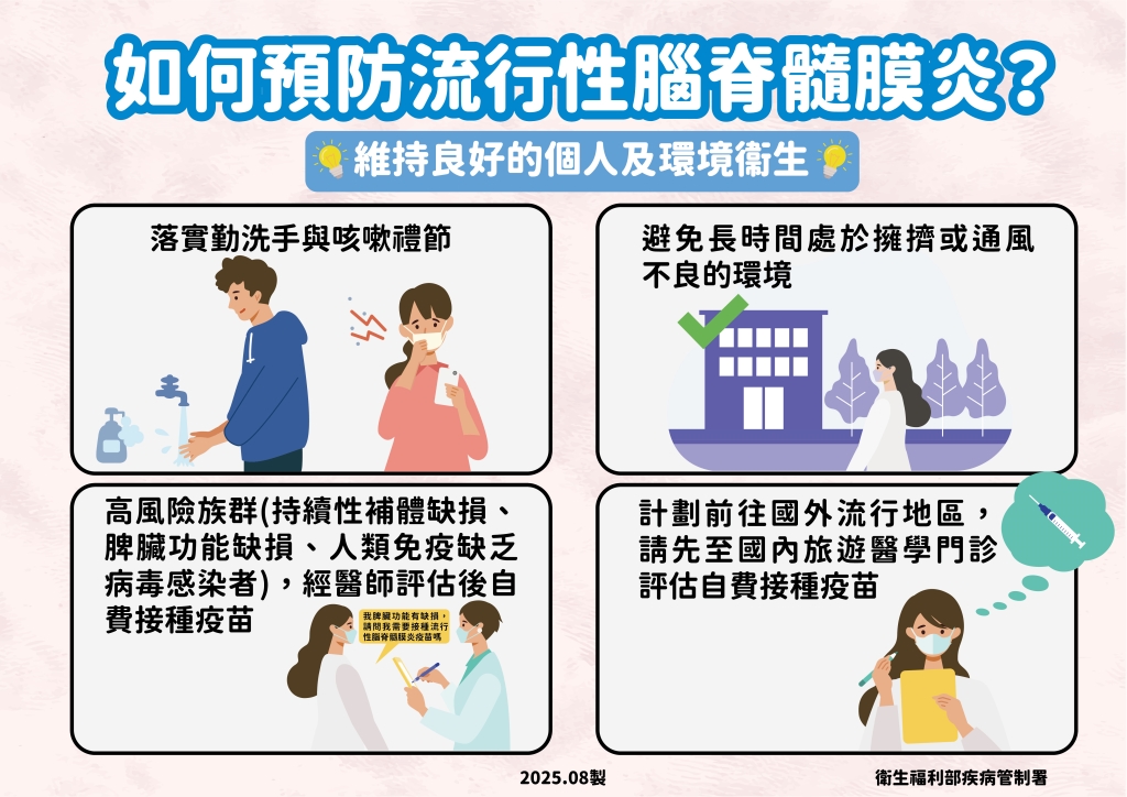 台灣新增1例「流行性腦脊髓膜炎」！頸部僵直、出血性皮疹請盡速就醫
