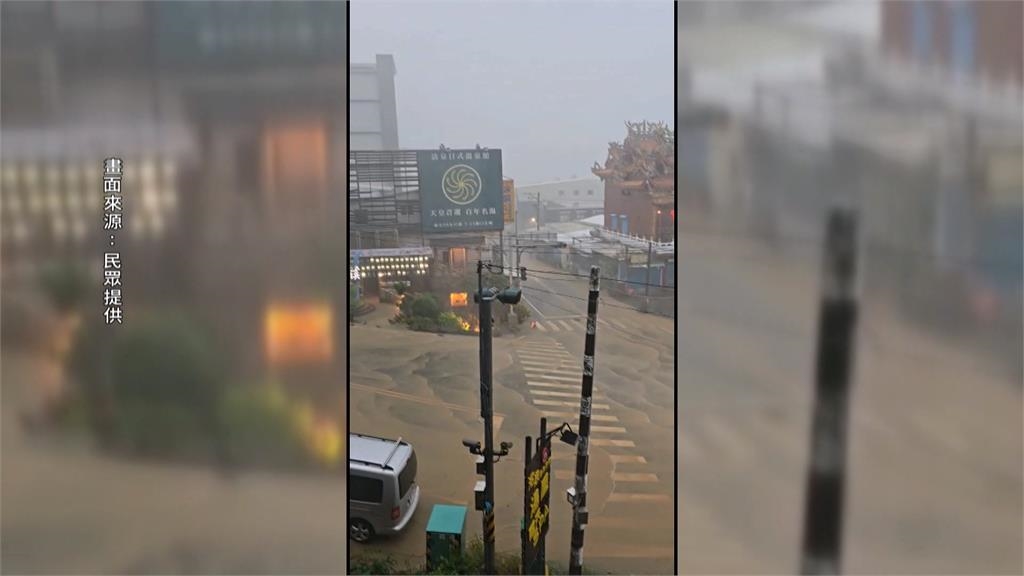 楊柳過境!恆春各處傳積淹水 學生捲袖子清校園.國軍助居民復原