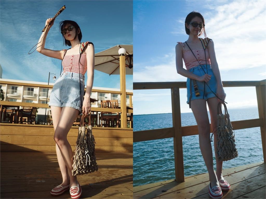 邵雨薇出海太極限「大傘打開全破洞」！31秒超狂片「不是AI」網嚇爛：很讚