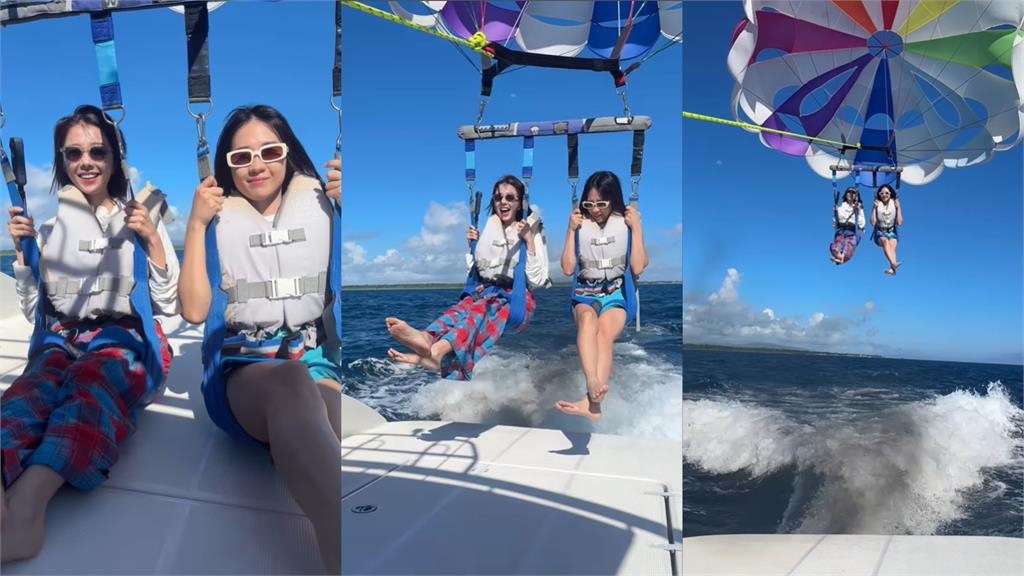 邵雨薇出海太極限「大傘打開全破洞」！31秒超狂片「不是AI」網嚇爛：很讚