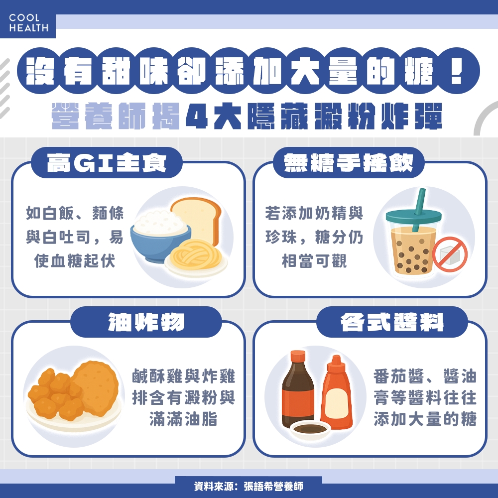 沒甜味 ≠ 沒加糖！ 營養師揭4大「隱藏澱粉炸彈」，無糖飲料竟也出事