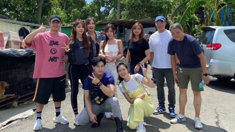 戲劇女神領軍藝人鹿希派送暖！搬磚、扛糧食幫助台南狗園重建