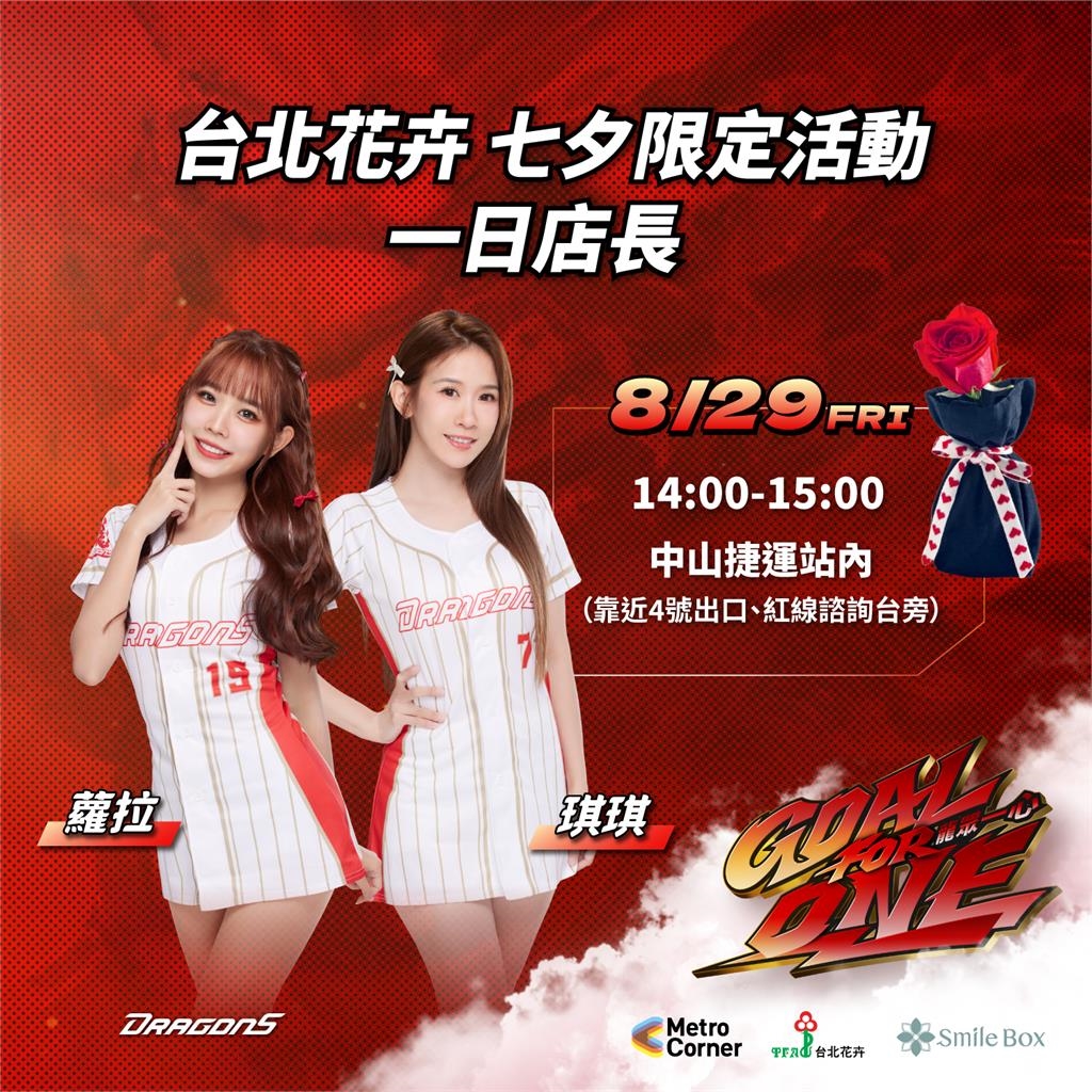 啦啦隊/「玫好時光」在北捷!味全龍「小龍女」化身甜蜜店長陪您歡度情人節