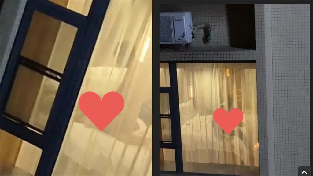 市民大道大樓透明窗「驚見情侶趴著激戰」畫面全裸色！高難度衝撞片…網驚：會玩