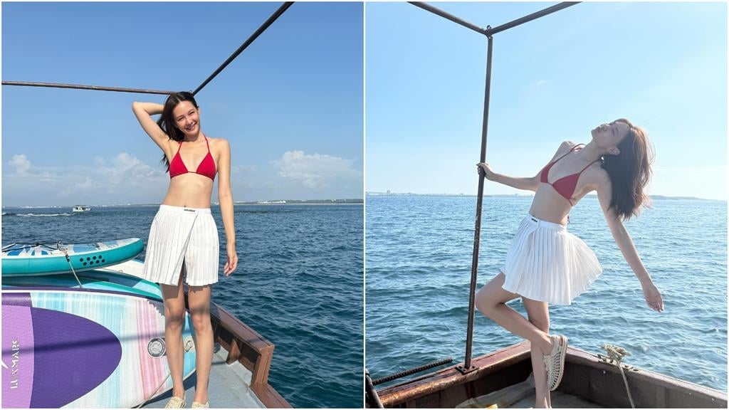 安心亞「39歲真實體態」不藏了！脫剩比基尼「大片裸色領域」全放送