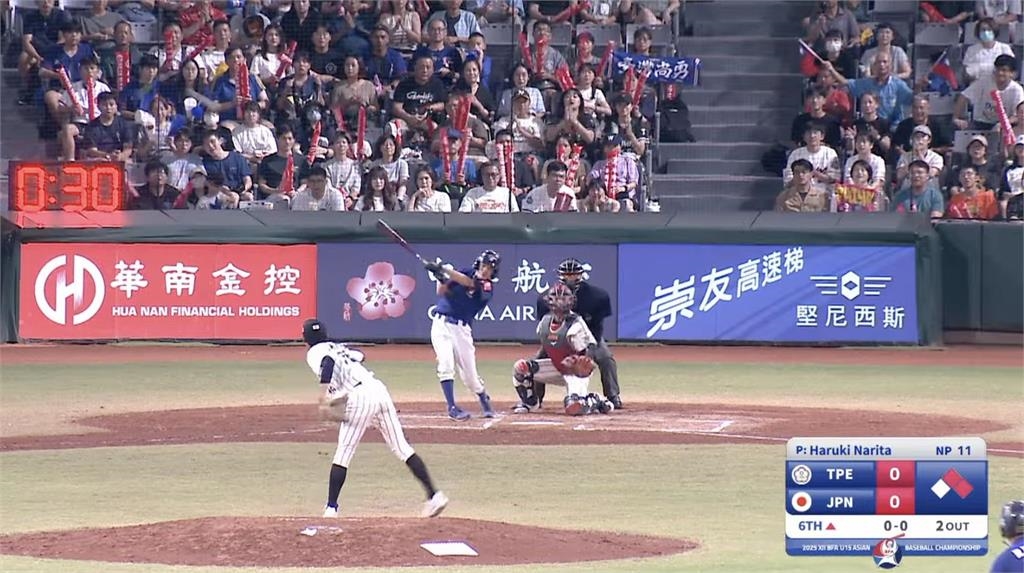棒球／狂賀！陳泊佑2分長打建功  台灣隊3:0擊退強敵日本奪U15冠軍