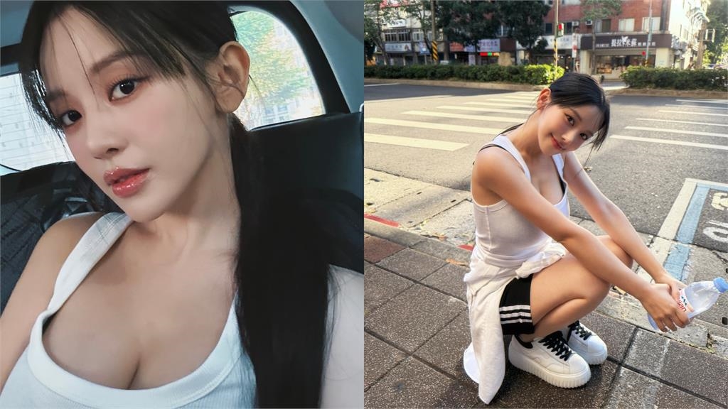 蔡瑞雪穿白色bra運動嬌喊：站不起來了！一蹲下「深溝狂炸」吸萬人朝聖