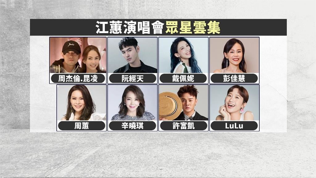 江蕙演唱會進尾聲！　周杰倫夫妻坐包廂朝聖、費玉清贈「蝴蝶花禮」相伴