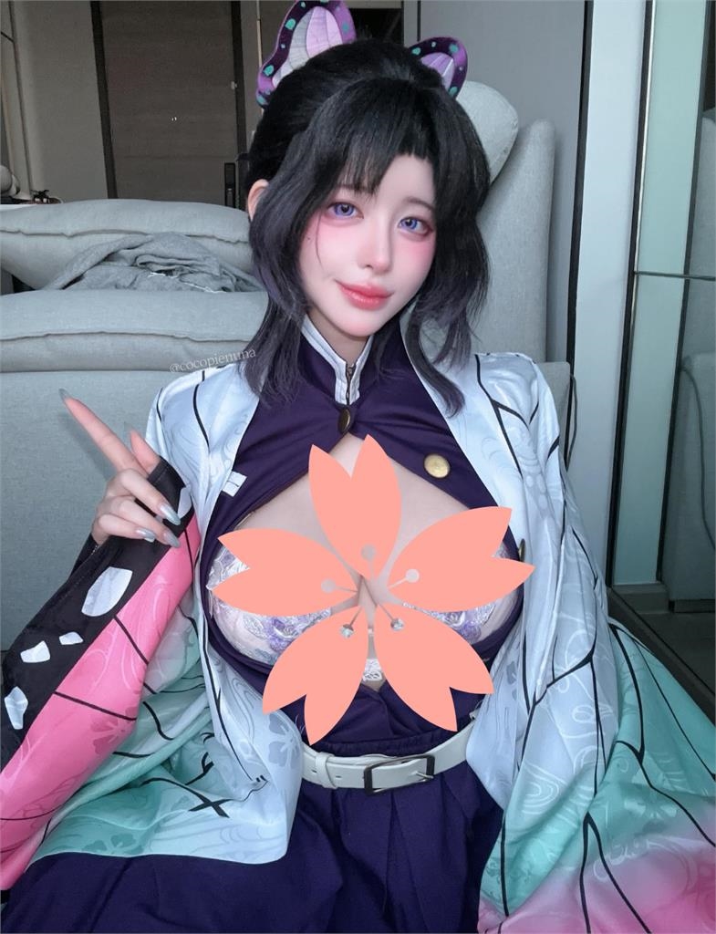 台灣正妹cos《鬼滅》胡蝶忍「誠意太大」遭炎上！她再甩照「掉出巨無bra」回擊了