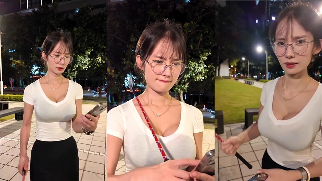 最懂事女友重現招牌動作!辣穿緊身透明T「雙胞胎險掉地」震撼畫面曝光