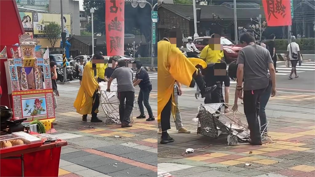 中元普度紙紮屋遭「道士一腳狂踩」畫面曝!命理師揭「超慘下場」轟:污辱好兄弟