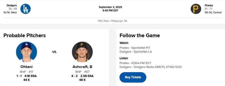 MLB／「二刀流」大谷翔平下場先發確定！客場對決海盜將挑戰本季第2勝