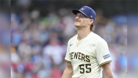 MLB(影)／戰績第一釀酒人出狀況！牛棚大將突退場　主帥曝：他感覺手肘有東西斷了