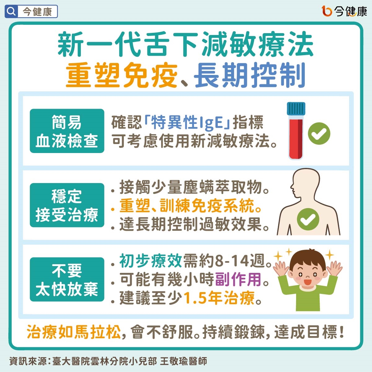 #新一代舌下減敏療法 #新減敏療法 #過敏 #過敏性鼻炎 #姚宗杰 #呂克桓 #王敬瑜