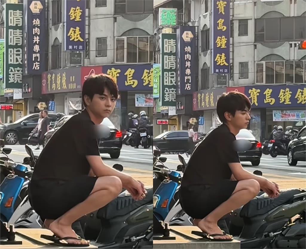 台中路邊「蹲地角頭」竟是紅炸傑尼斯男神！「赴台發展判若兩人」網愣：沒認出…